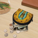 Golden Egyptian Pharaoh Print Coin Purse