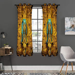 Golden Egyptian Pharaoh Print Curtain