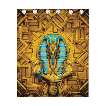 Golden Egyptian Pharaoh Print Curtain