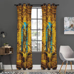 Golden Egyptian Pharaoh Print Curtain