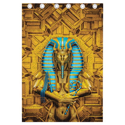 Golden Egyptian Pharaoh Print Curtain