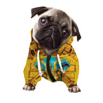 Golden Egyptian Pharaoh Print Dog Zip Up Hoodie