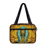 Golden Egyptian Pharaoh Print Double Strap Bible Bag