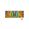 Golden Egyptian Pharaoh Print Extended Mouse Pad