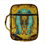 Golden Egyptian Pharaoh Print Front Pocket Bible Bag