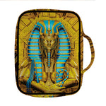 Golden Egyptian Pharaoh Print Front Pocket Bible Bag