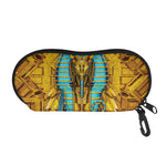 Golden Egyptian Pharaoh Print Glasses Case