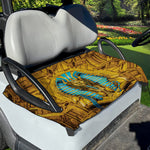 Golden Egyptian Pharaoh Print Golf Cart Seat Cover