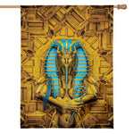 Golden Egyptian Pharaoh Print House Flag