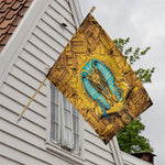 Golden Egyptian Pharaoh Print House Flag