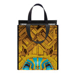 Golden Egyptian Pharaoh Print Insulated Lunch Tote