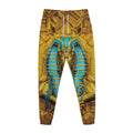 Golden Egyptian Pharaoh Print Jogger Pants
