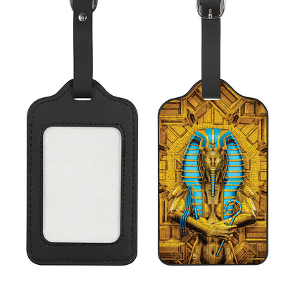 Golden Egyptian Pharaoh Print Luggage Tag