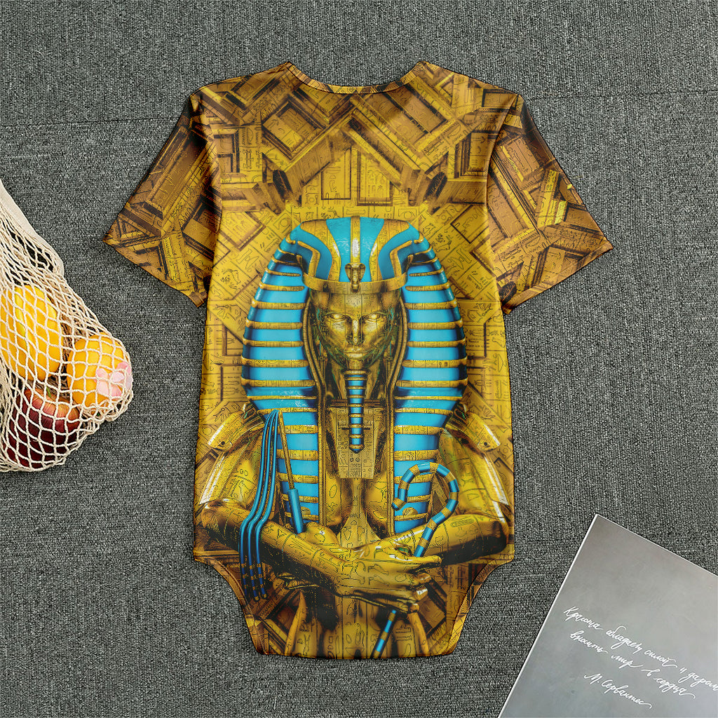 Golden Egyptian Pharaoh Print Men's Bodysuit