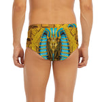 Golden Egyptian Pharaoh Print Men's Briefs