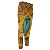 Golden Egyptian Pharaoh Print Men's Compression Pants