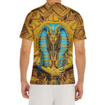 Golden Egyptian Pharaoh Print Men's Short Sleeve Rash Guard