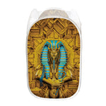 Golden Egyptian Pharaoh Print Mesh Laundry Hamper