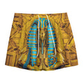 Golden Egyptian Pharaoh Print Mesh Shorts