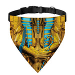 Golden Egyptian Pharaoh Print Over The Collar Dog Bandana