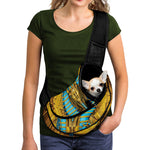 Golden Egyptian Pharaoh Print Pet Sling Carrier