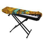 Golden Egyptian Pharaoh Print Piano Keyboard Cover