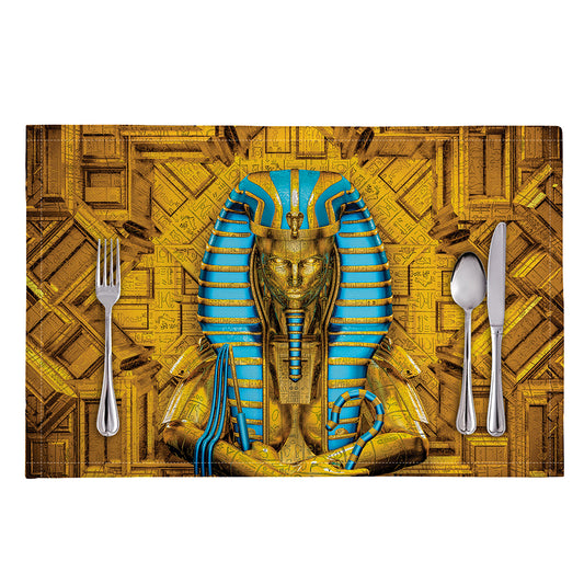 Golden Egyptian Pharaoh Print Placemat