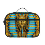 Golden Egyptian Pharaoh Print Portable Lunch Bag