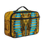 Golden Egyptian Pharaoh Print Portable Lunch Bag