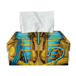 Golden Egyptian Pharaoh Print Rectangle Tissue Box Cover
