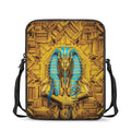 Golden Egyptian Pharaoh Print Rectangular Crossbody Bag