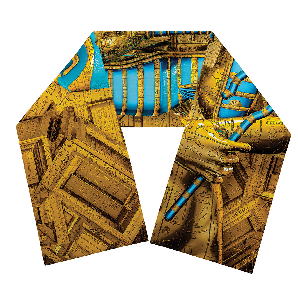 Golden Egyptian Pharaoh Print Scarf