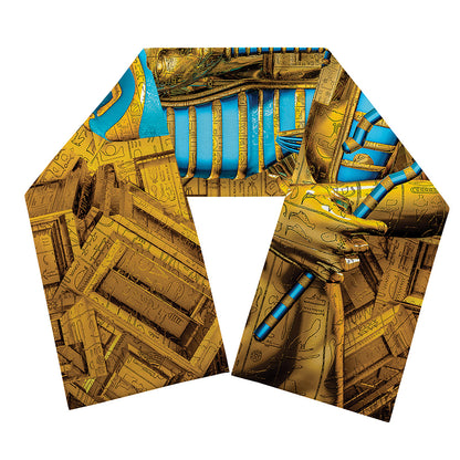 Golden Egyptian Pharaoh Print Scarf