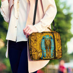 Golden Egyptian Pharaoh Print Shoulder Strap Bible Bag
