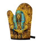Golden Egyptian Pharaoh Print Single Oven Mitt