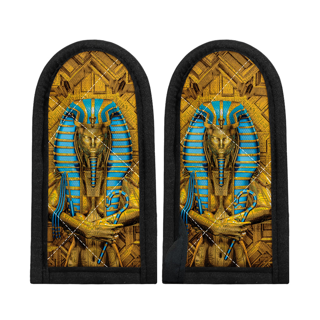 Golden Egyptian Pharaoh Print Skillet Handle Cover