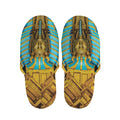 Golden Egyptian Pharaoh Print Slippers