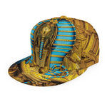 Golden Egyptian Pharaoh Print Snapback Cap