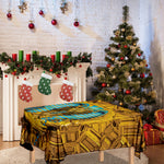 Golden Egyptian Pharaoh Print Tablecloth