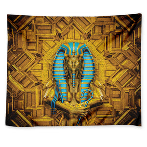 Golden Egyptian Pharaoh Print Tapestry