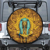 Golden Egyptian Pharaoh Print Tire Cover