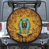 Golden Egyptian Pharaoh Print Tire Cover With Camera Hole