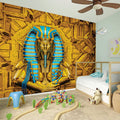 Golden Egyptian Pharaoh Print Wall Sticker