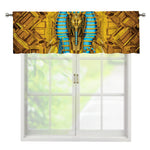 Golden Egyptian Pharaoh Print Window Valance