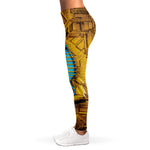 Golden Egyptian Pharaoh Print Women's Leggings