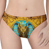 Golden Egyptian Pharaoh Print Women's Thong