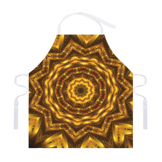 Golden Kaleidoscope Print Adjustable Apron