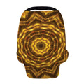 Golden Kaleidoscope Print Baby Seat Cover
