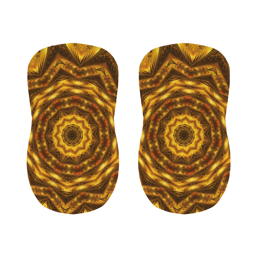 Golden Kaleidoscope Print Bar Stool Covers