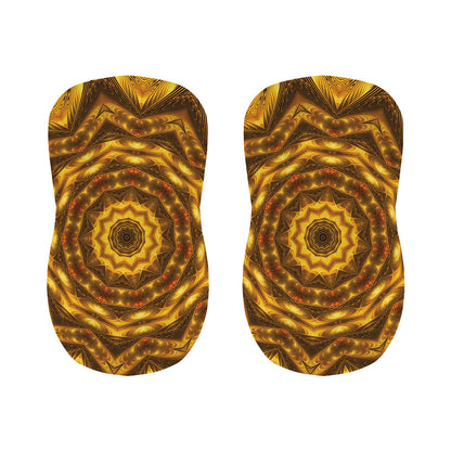 Golden Kaleidoscope Print Bar Stool Covers